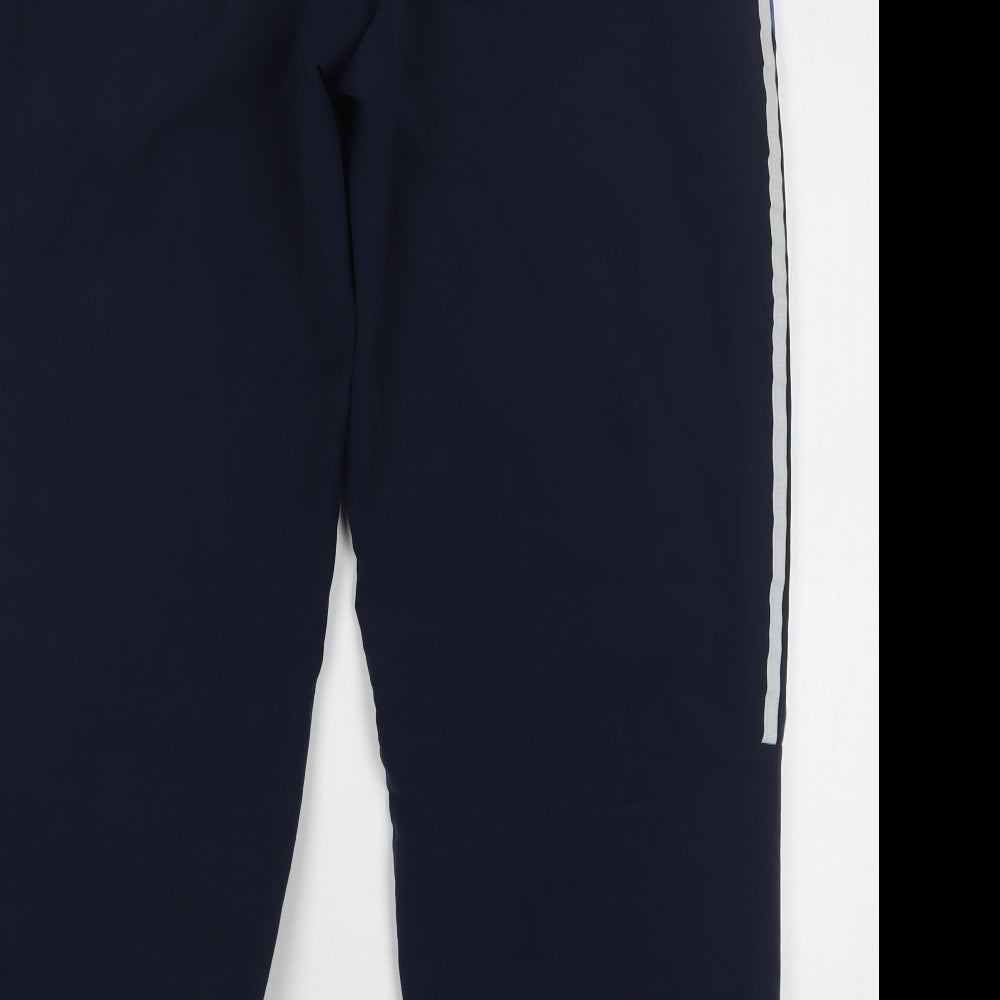 adidas Mens Blue Polyester Jogger Trousers Size L L31 in Regular Drawstring