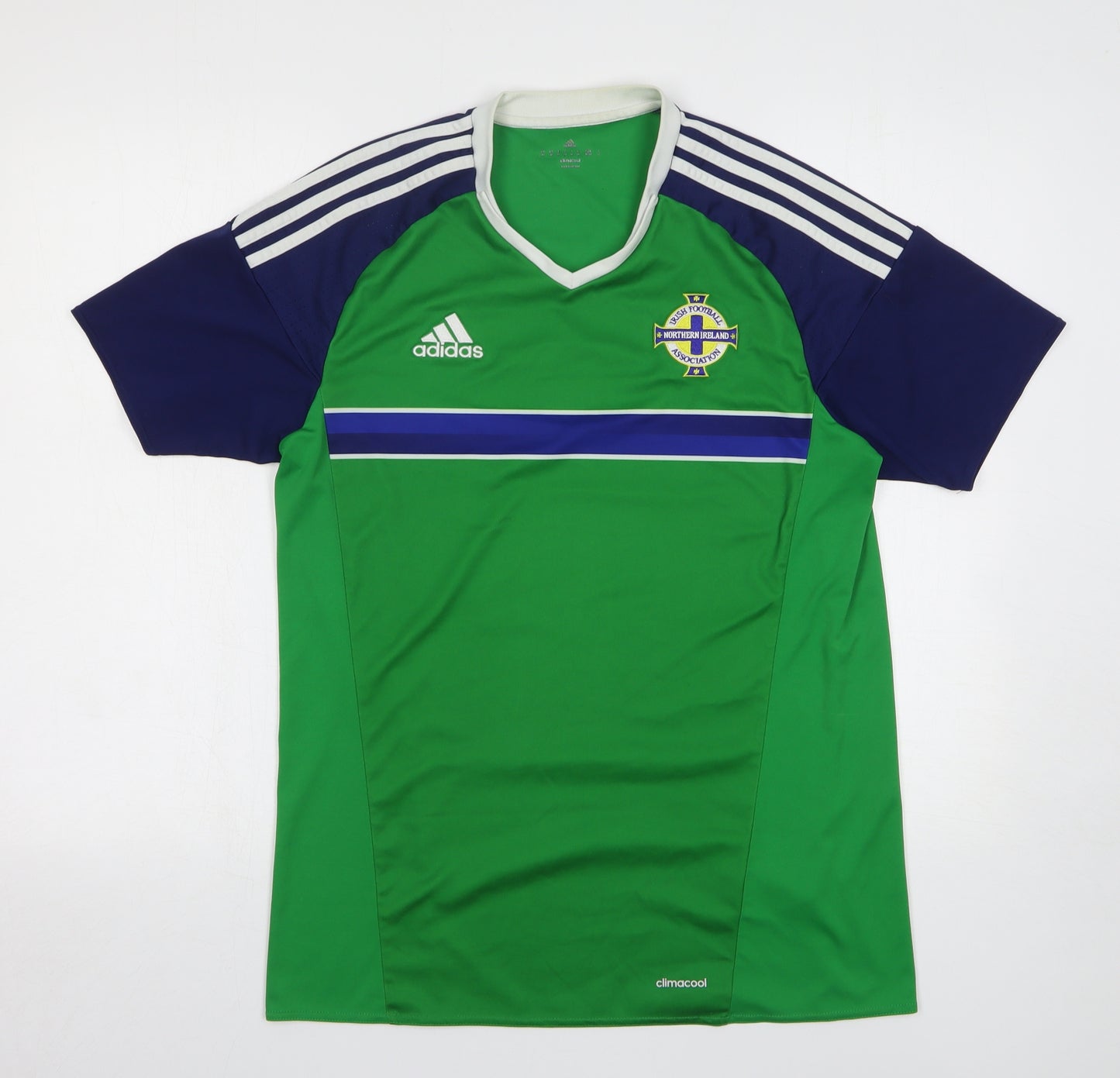adidas Mens Green Polyester Basic T-Shirt Size M V-Neck Pullover - Northern Ireland