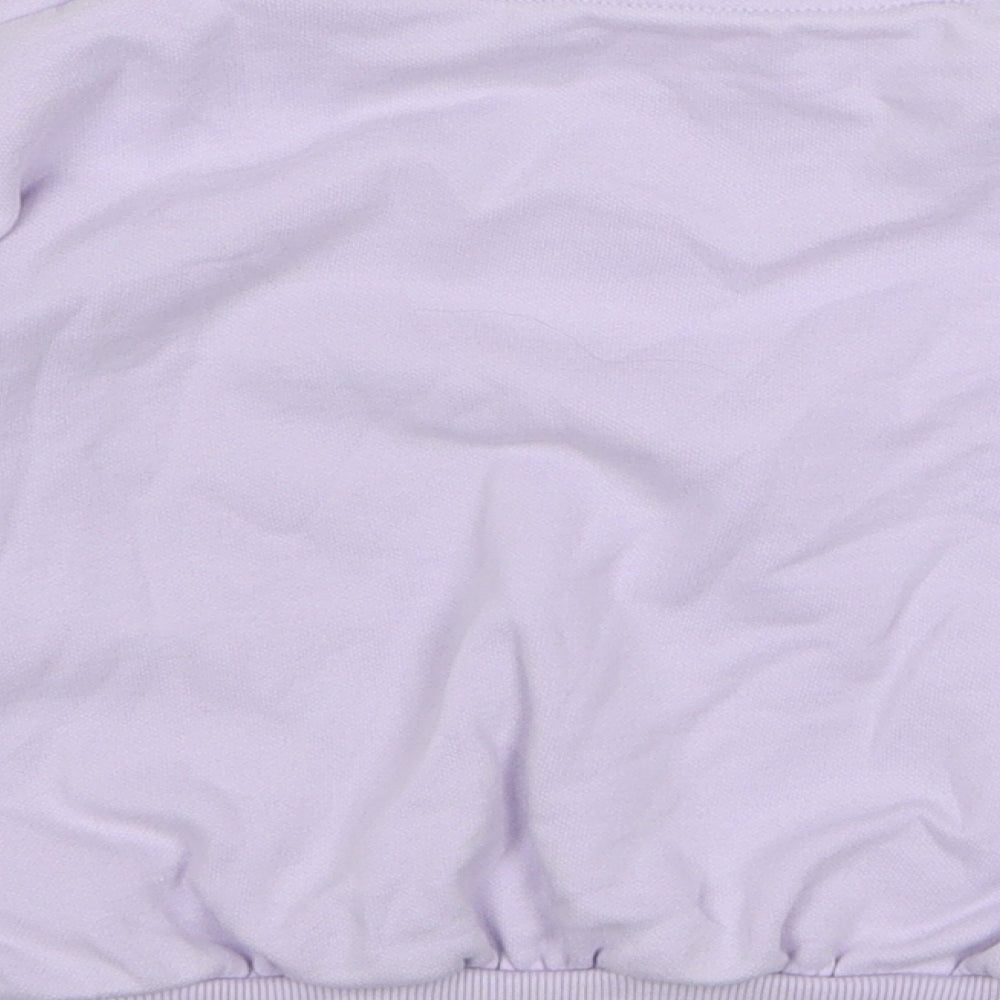 George Girls Purple Floral Cotton Pullover Sweatshirt Size 4-5 Years Pullover