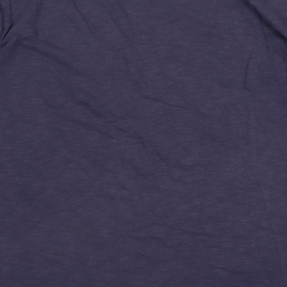 Jack & Jones Mens Blue Cotton T-Shirt Size 2XL Roll Neck - 1975