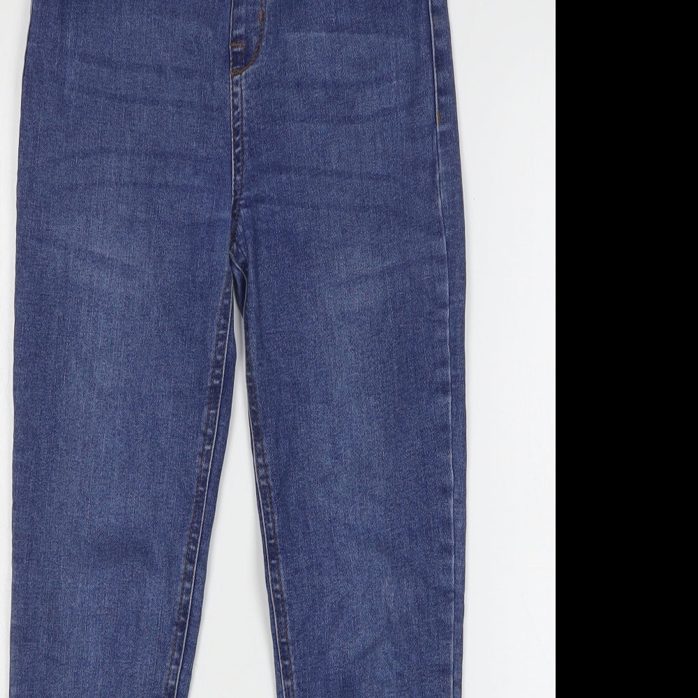 Denim & Co. Girls Blue Cotton Skinny Jeans Size 11-12 Years Regular Pullover
