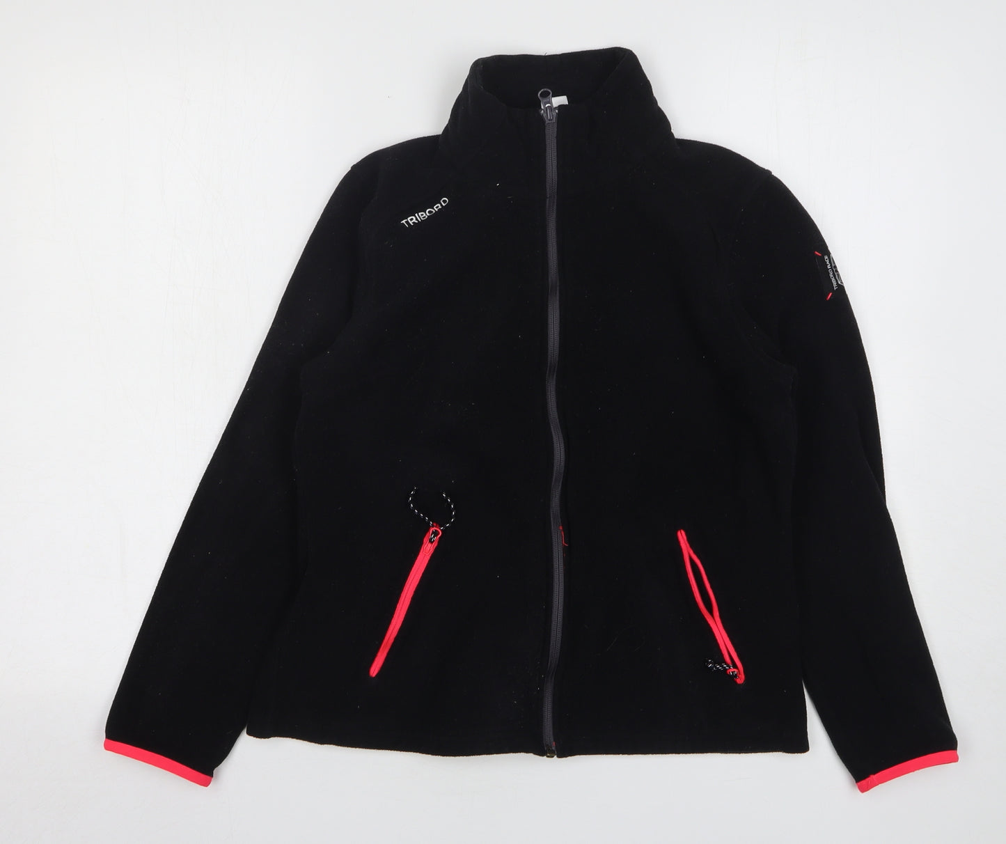 Tribord Womens Black Polyester Full Zip Sweatshirt Size S Zip