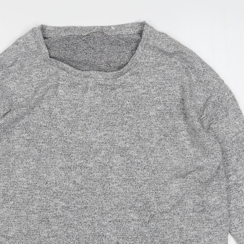 TU Womens Grey Round Neck Viscose Pullover Jumper Size 10