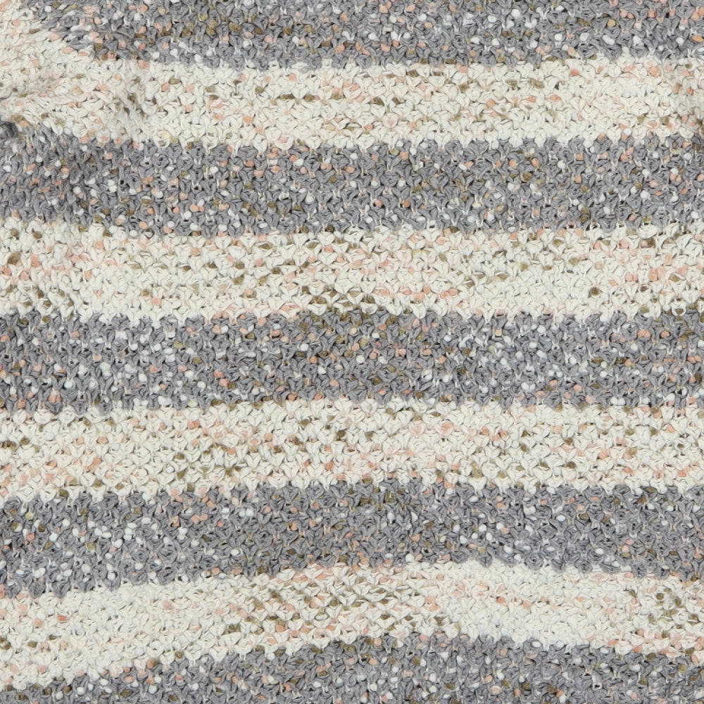 Papaya Womens Multicoloured Round Neck Striped Acrylic Pullover Jumper Size M