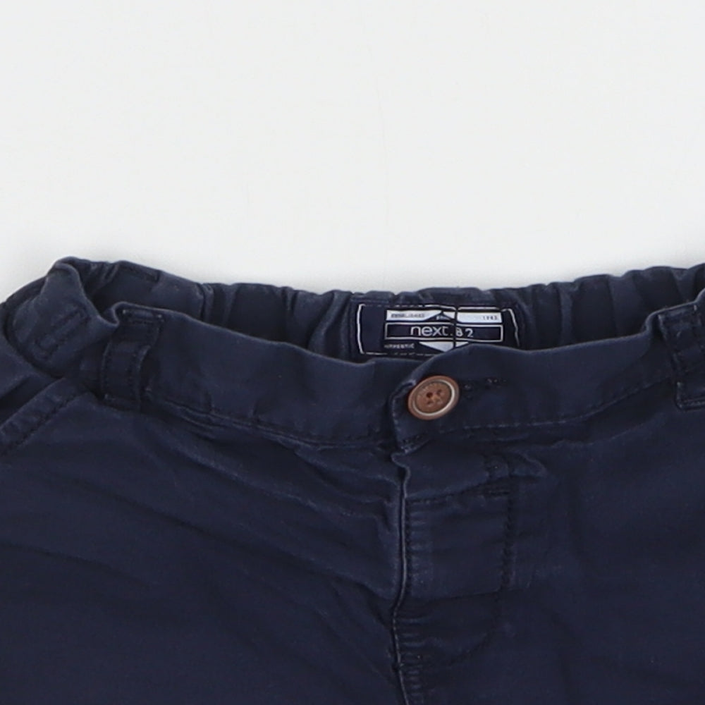 NEXT Boys Blue Cotton Cropped Trousers Size 18-24 Months Button