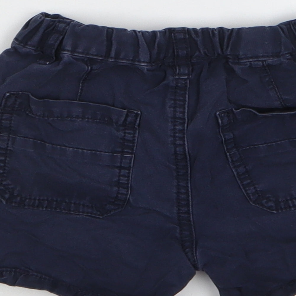 NEXT Boys Blue Cotton Cropped Trousers Size 18-24 Months Button