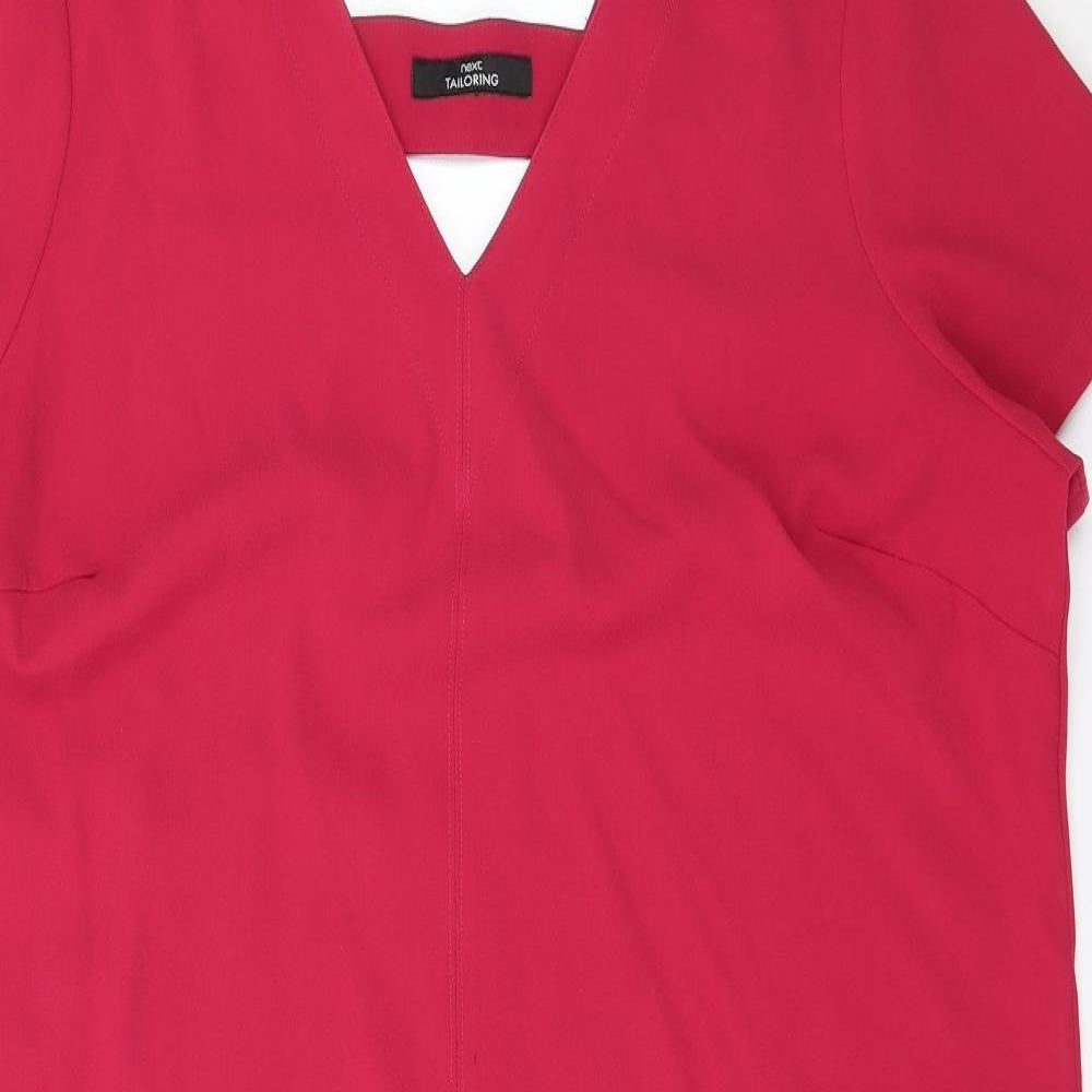 NEXT Womens Pink Polyester Sheath Size 20 V-Neck Pullover