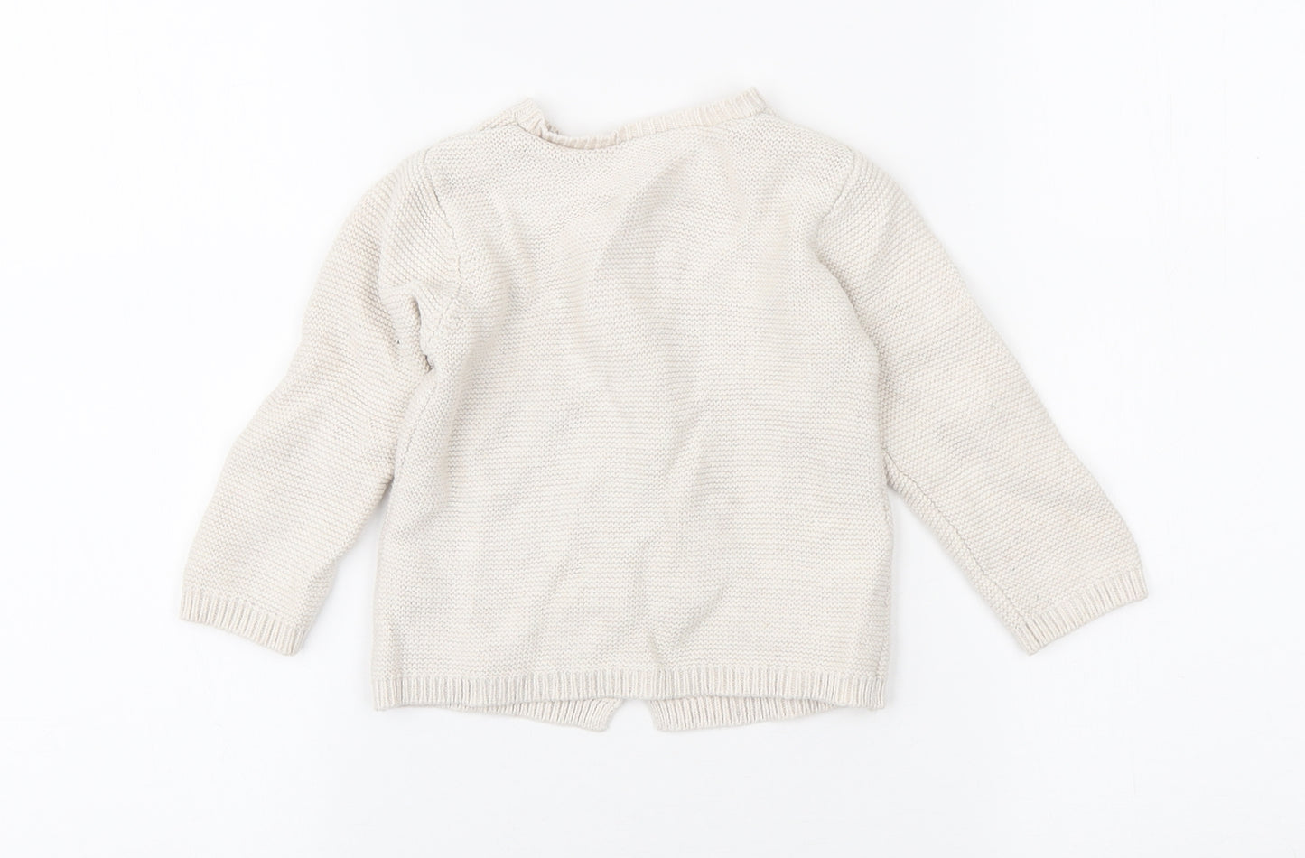 Matalan Baby Ivory Cotton Cardigan Jumper Size 12-18 Months Button