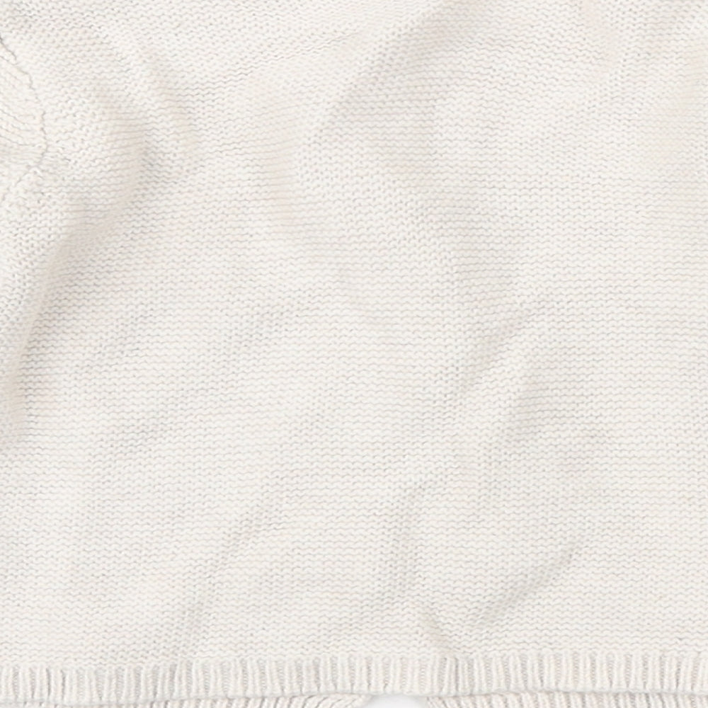 Matalan Baby Ivory Cotton Cardigan Jumper Size 12-18 Months Button