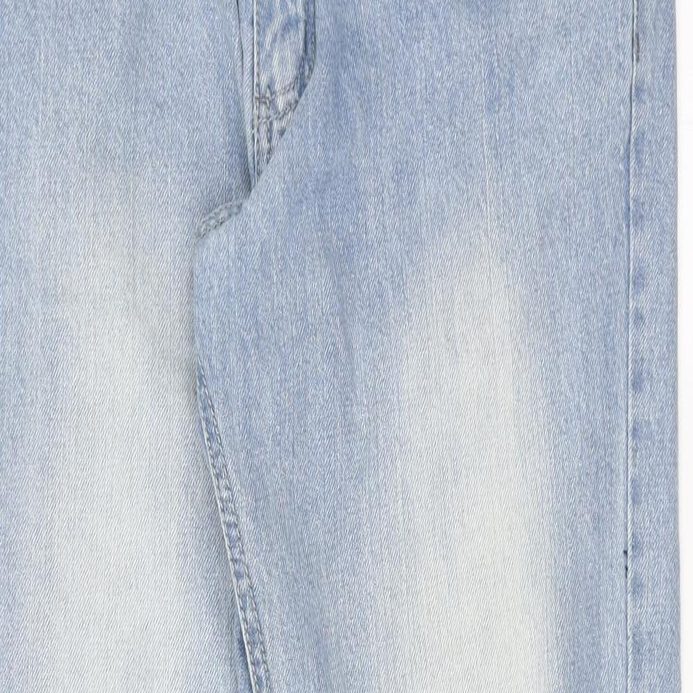 Livergy Mens Blue Cotton Straight Jeans Size 36 in L31 in Regular Button