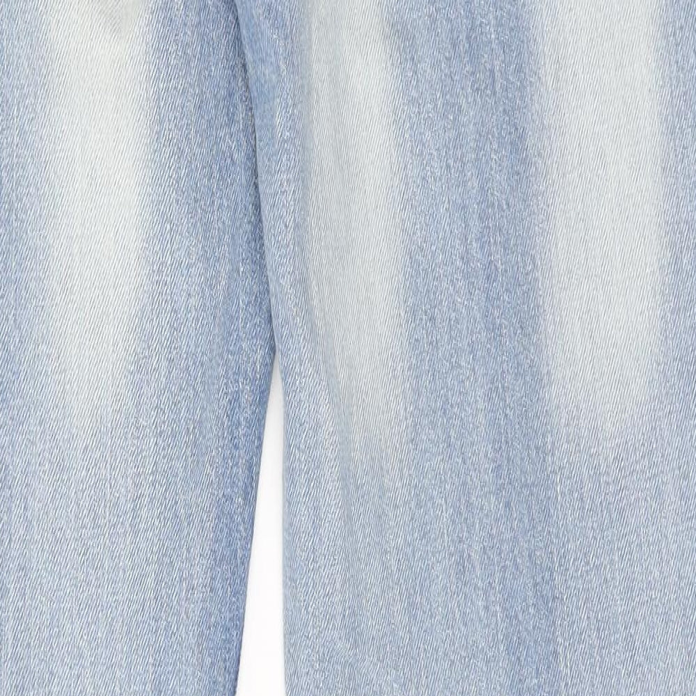 Livergy Mens Blue Cotton Straight Jeans Size 36 in L31 in Regular Button