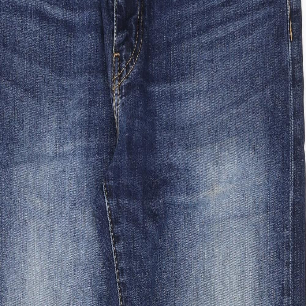 Levi's Mens Blue Cotton Straight Jeans Size 36 L29 in Regular Button