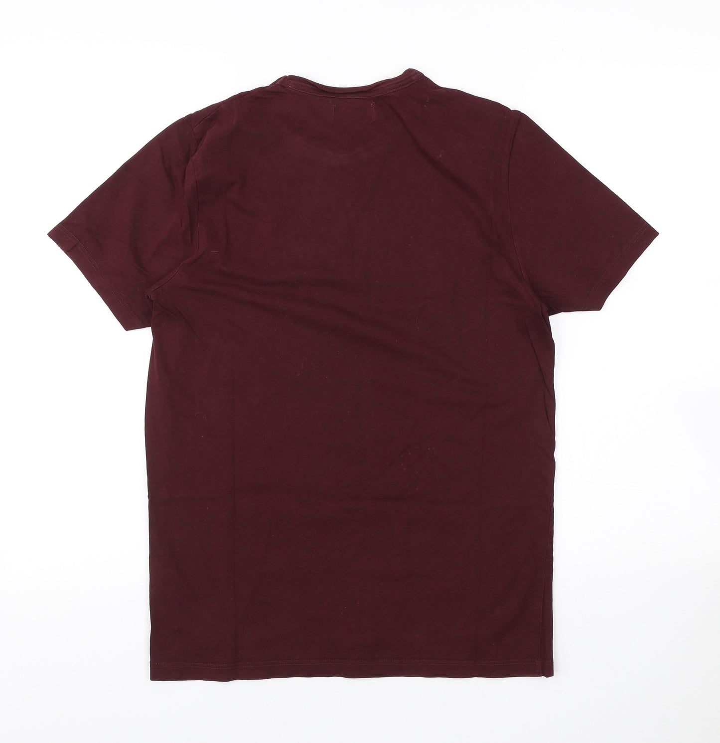 Topman Mens Red Cotton T-Shirt Size XS Crew Neck