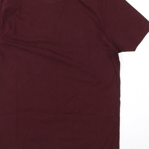 Topman Mens Red Cotton T-Shirt Size XS Crew Neck