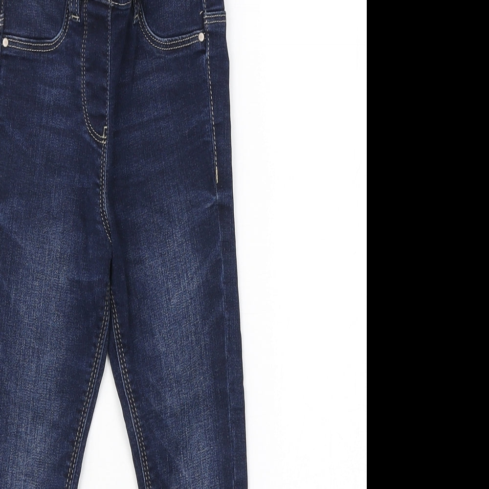 NEXT Girls Blue Cotton Jegging Jeans Size 4 Years Regular Button