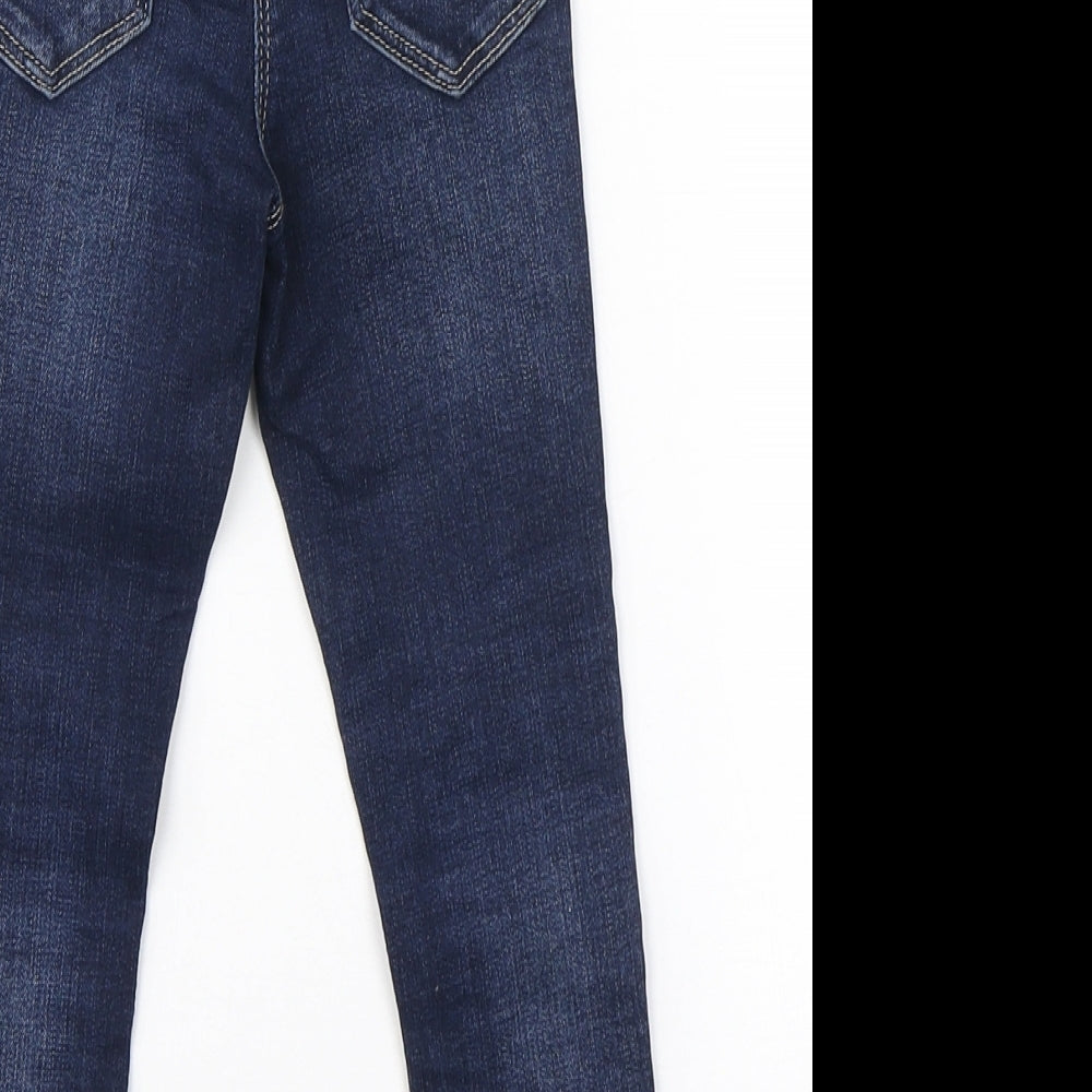 NEXT Girls Blue Cotton Jegging Jeans Size 4 Years Regular Button