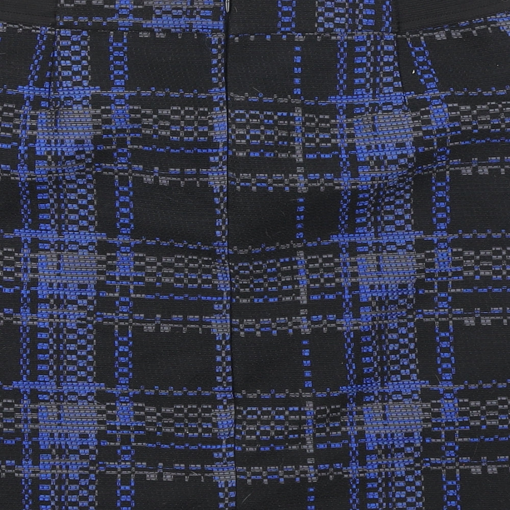 Dunnes Stores Womens Multicoloured Plaid Polyester Mini Skirt Size 12 Zip