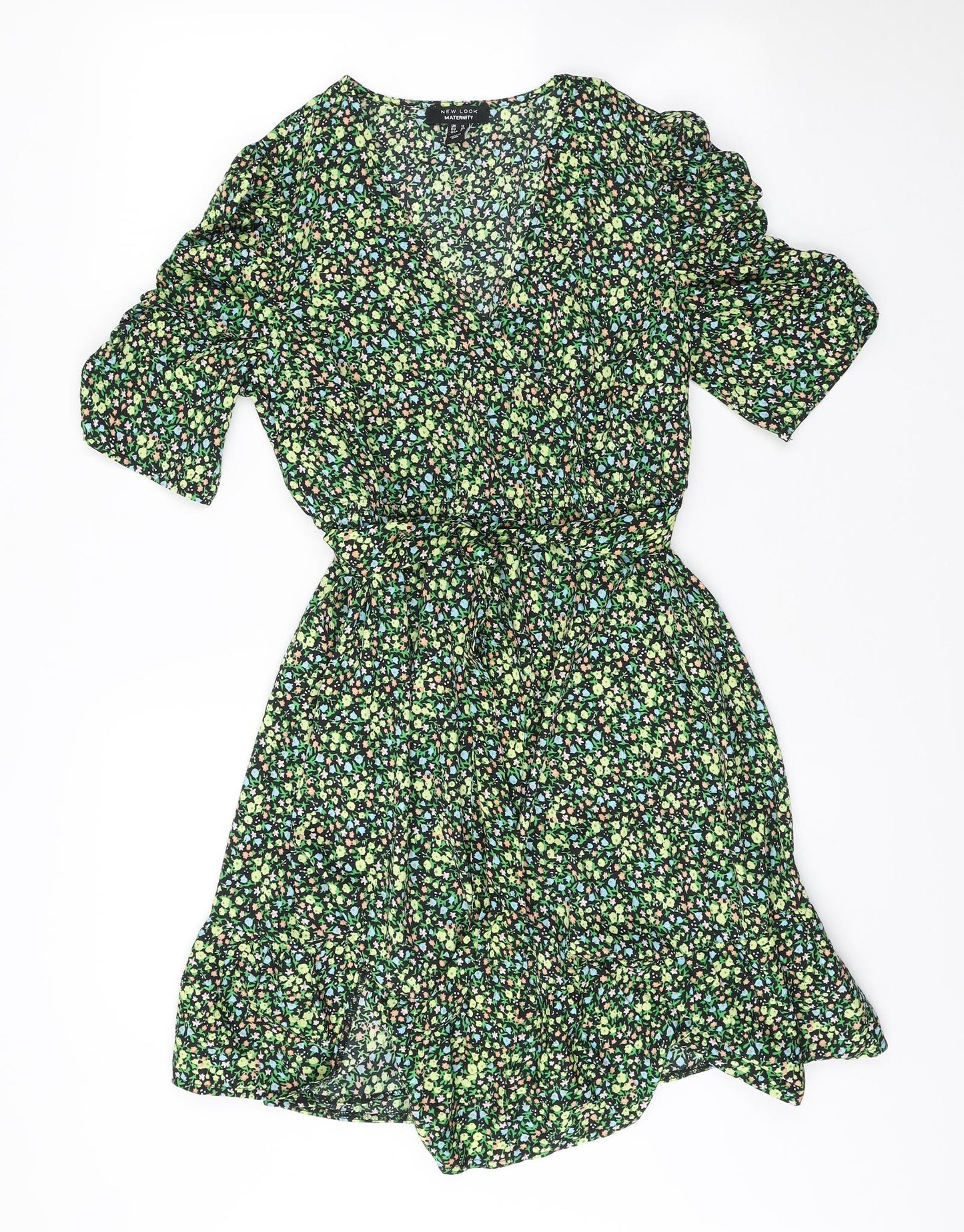 New Look Maternity Womens Multicoloured Floral Polyester A-Line Size 12 V-Neck Pullover