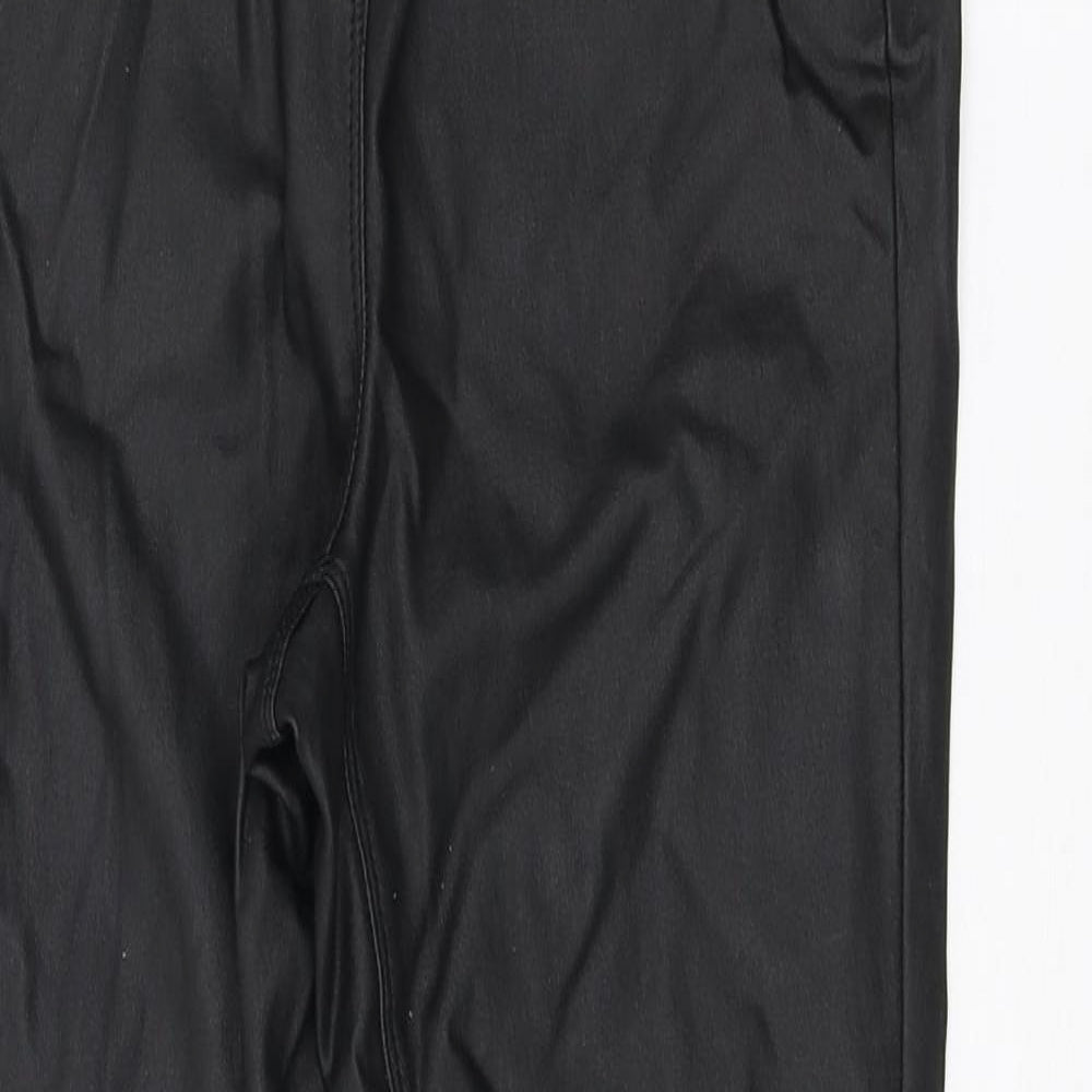 NEXT Womens Black Viscose Trousers Size 12 L27 in Regular