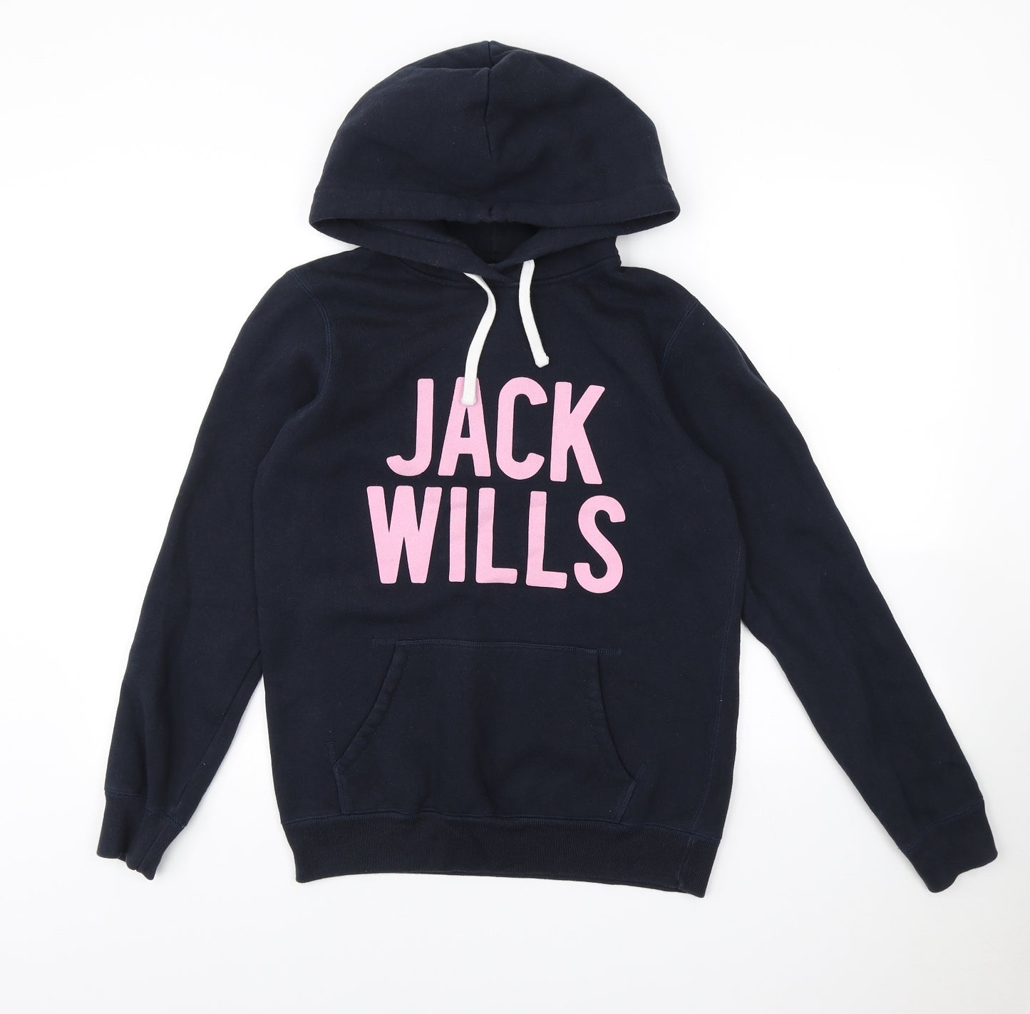 Jack Wills Womens Blue Cotton Pullover Hoodie Size 10 Pullover