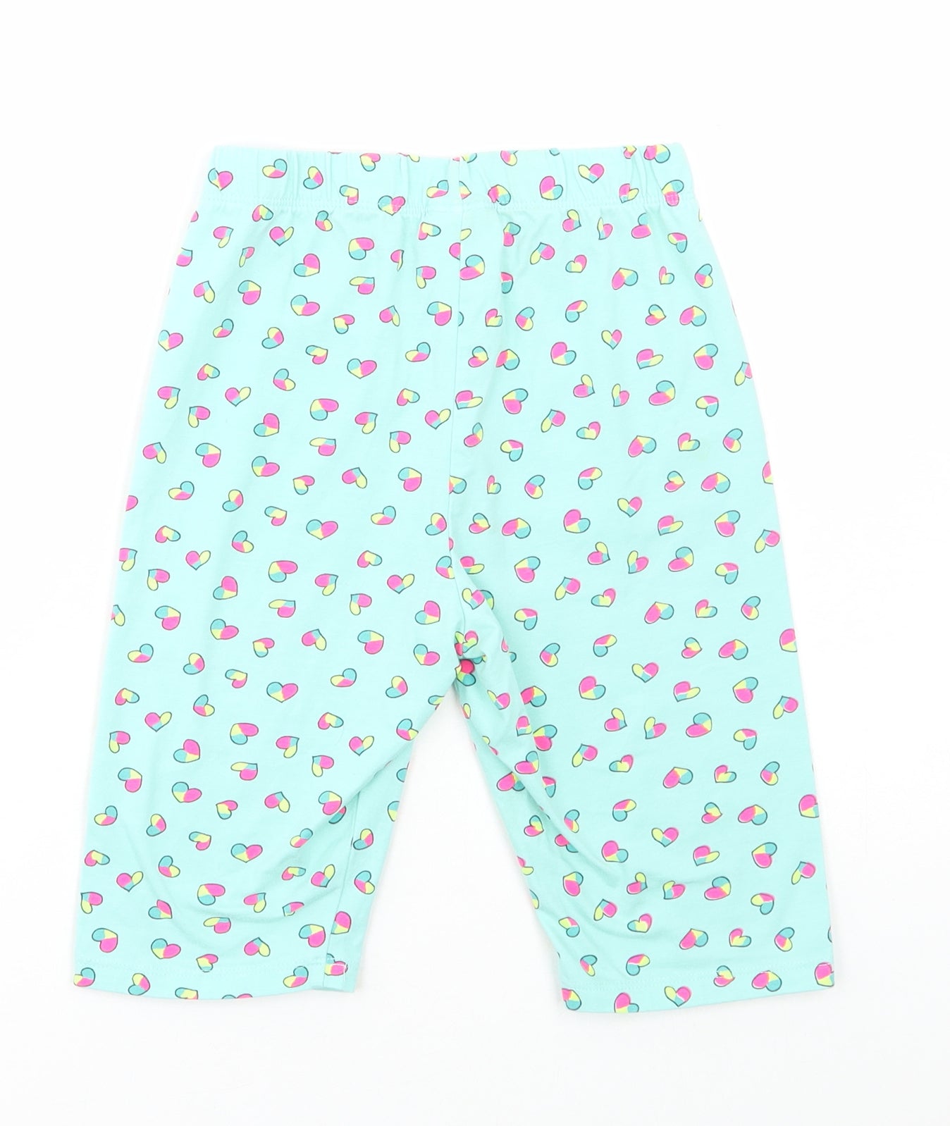 LC Waikiki Girls Blue Geometric Polyester Biker Shorts Size 10-11 Years Regular - Love Hearts