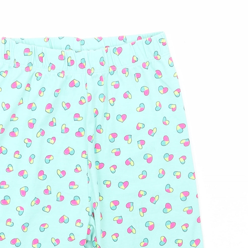 LC Waikiki Girls Blue Geometric Polyester Biker Shorts Size 10-11 Years Regular - Love Hearts