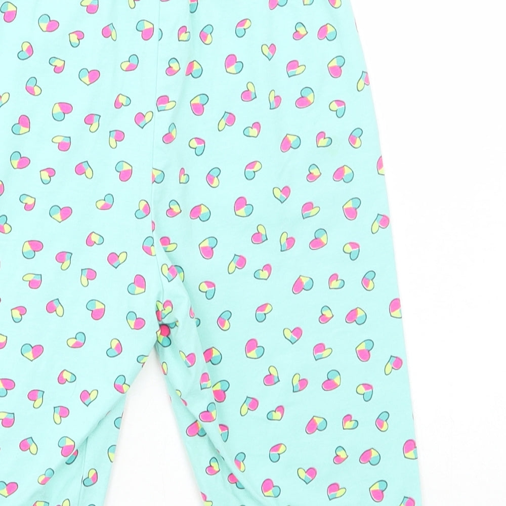 LC Waikiki Girls Blue Geometric Polyester Biker Shorts Size 10-11 Years Regular - Love Hearts