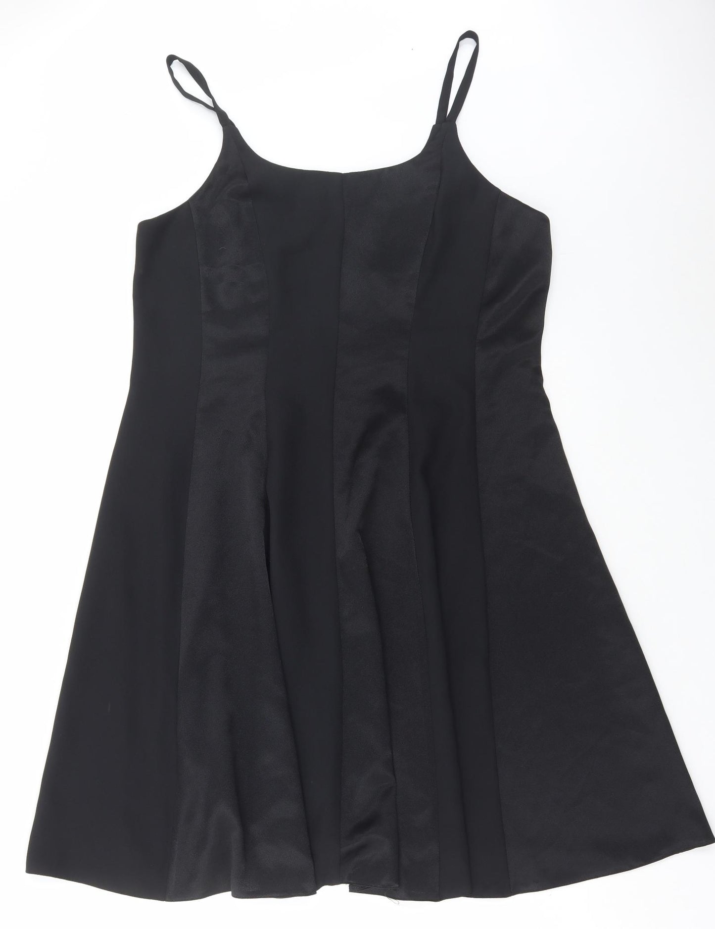 New fast Womens Black Polyester A-Line Size 16 Scoop Neck Zip
