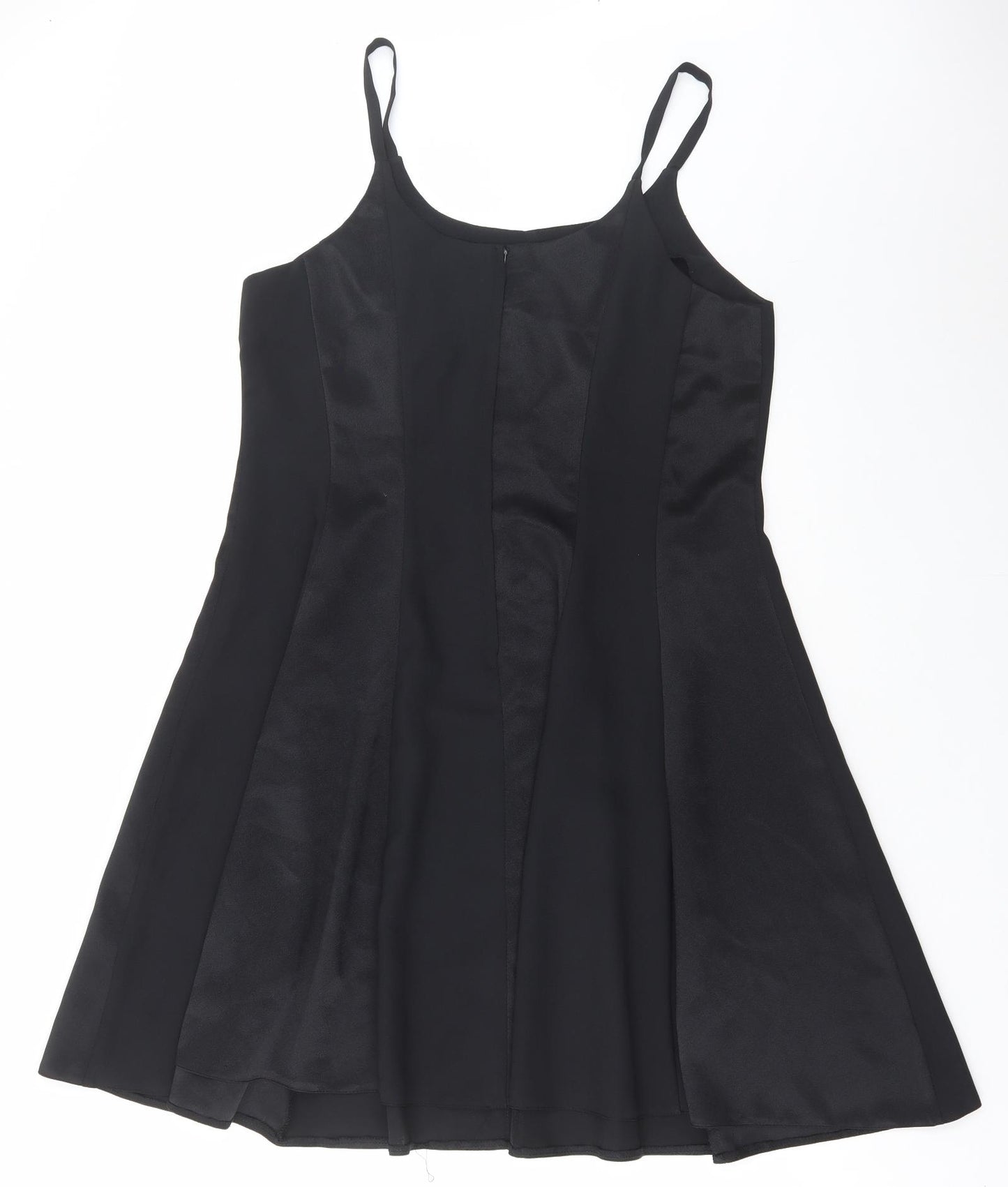 New fast Womens Black Polyester A-Line Size 16 Scoop Neck Zip