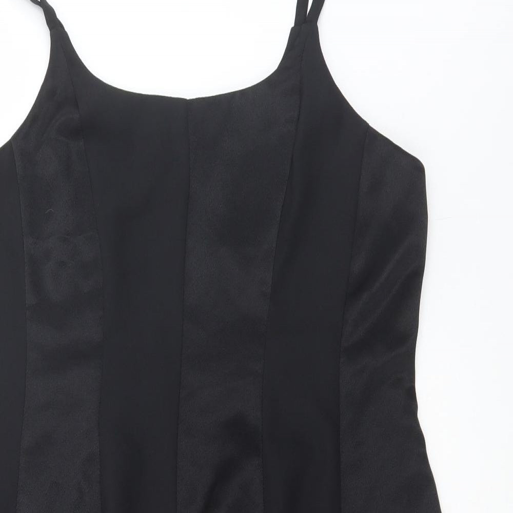 New fast Womens Black Polyester A-Line Size 16 Scoop Neck Zip
