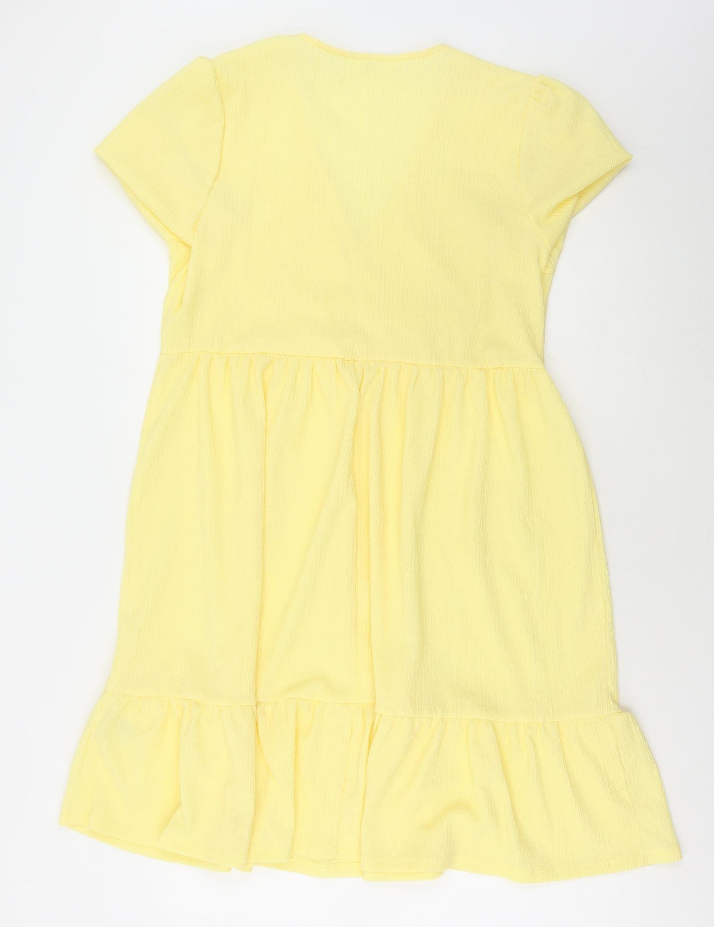 Primark Womens Yellow Polyester A-Line Size 18 V-Neck Pullover