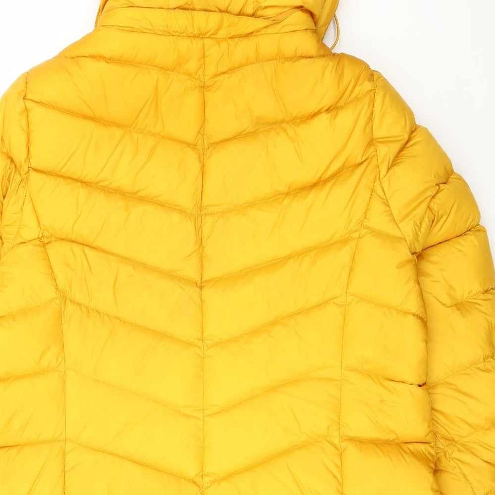 Per Una Womens Yellow Puffer Jacket Coat Size 20 Zip