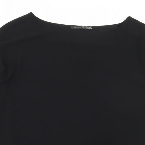 Atmosphere Womens Black Polyester Basic Blouse Size 16 Round Neck