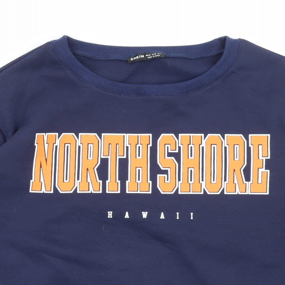 SheIn Womens Blue Polyester Pullover Sweatshirt Size M Pullover - North Shore Hawaii