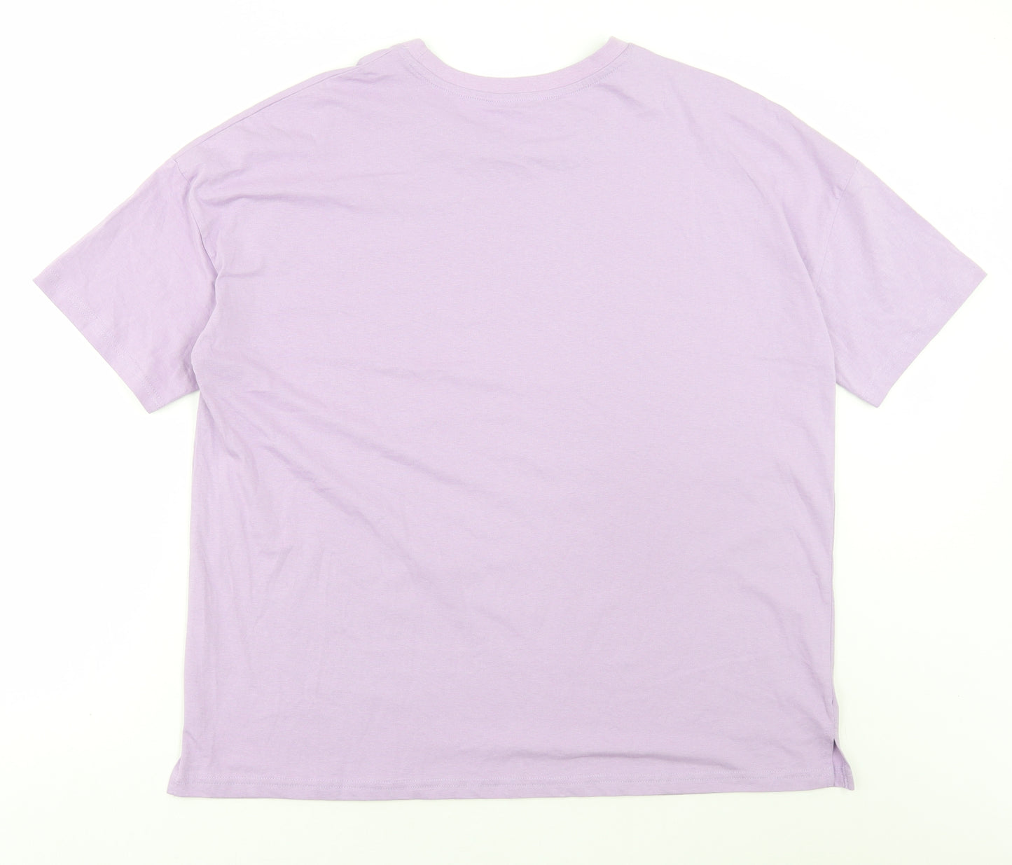 Pep & Co Womens Purple Cotton Basic T-Shirt Size 18 Round Neck - Manhattan Broadway