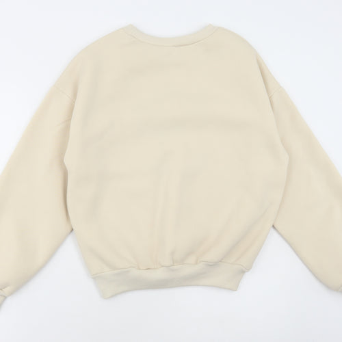 SheIn Womens Beige Polyester Pullover Sweatshirt Size XS Pullover - Dragonfly