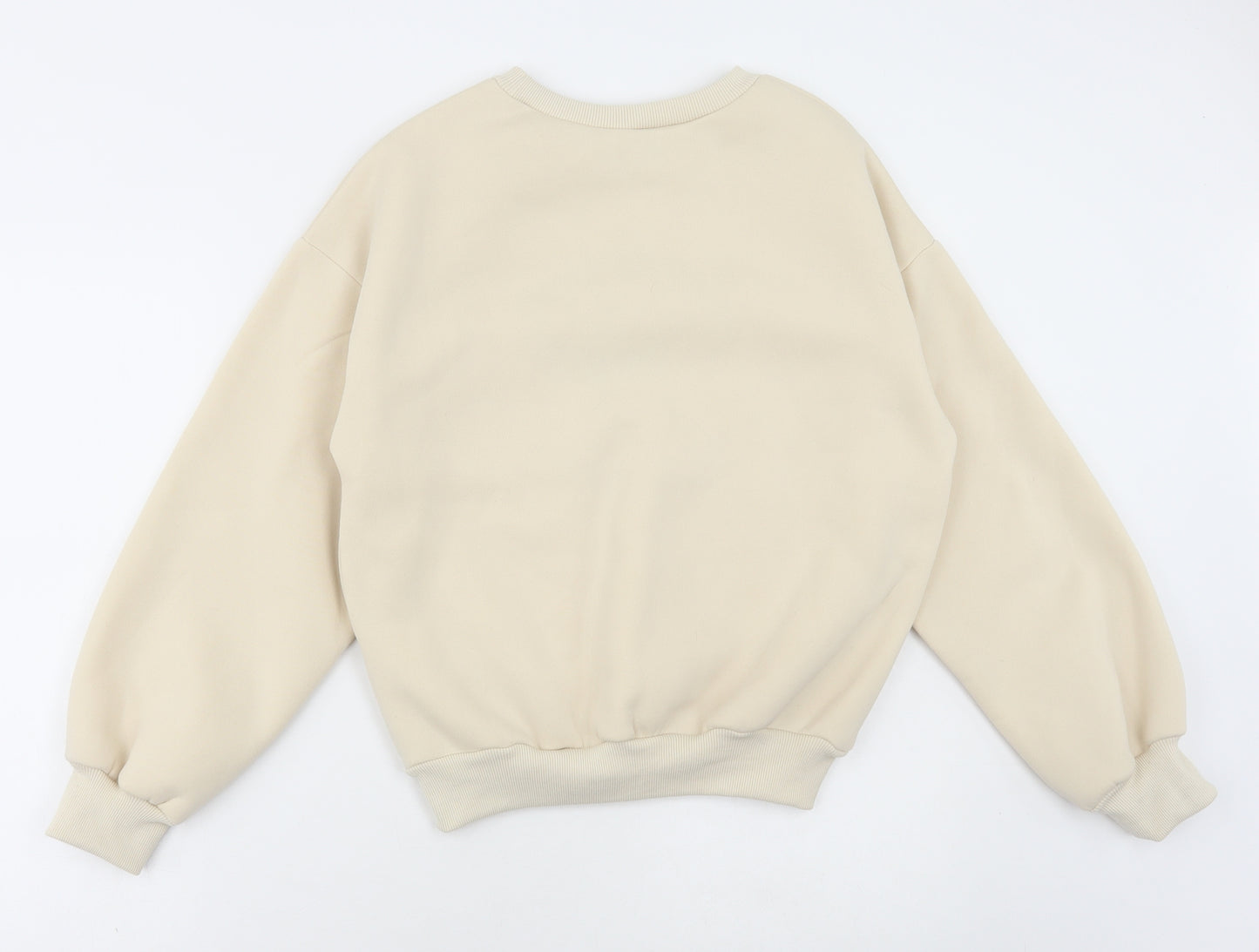 SheIn Womens Beige Polyester Pullover Sweatshirt Size XS Pullover - Dragonfly