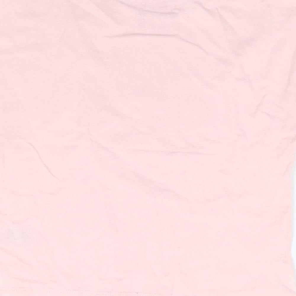 Dunnes Girls Pink 100% Cotton Basic T-Shirt Size 5 Years Crew Neck Pullover - Girl in swimwear