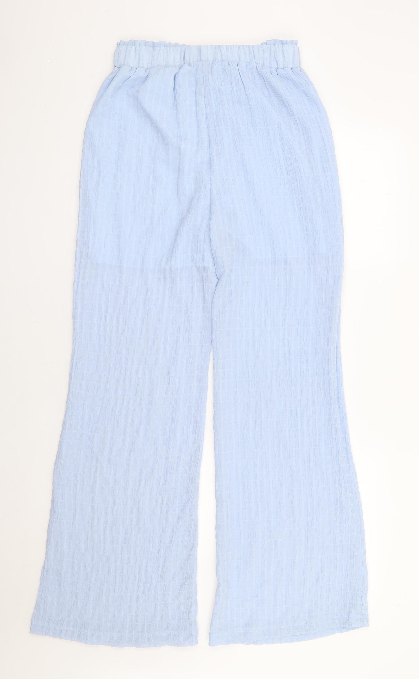 SheIn Womens Blue Polyester Trousers Size 8 L30 in Regular - Under Short Attached