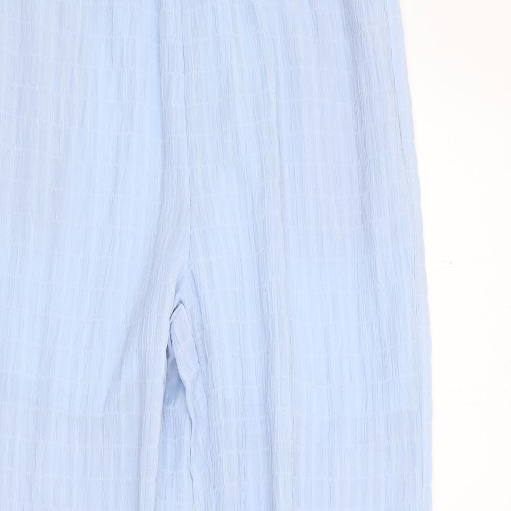 SheIn Womens Blue Polyester Trousers Size 8 L30 in Regular - Under Short Attached