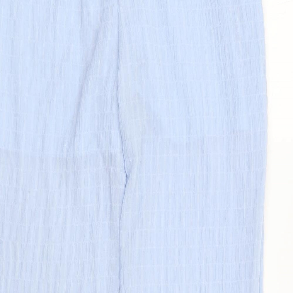 SheIn Womens Blue Polyester Trousers Size 8 L30 in Regular - Under Short Attached