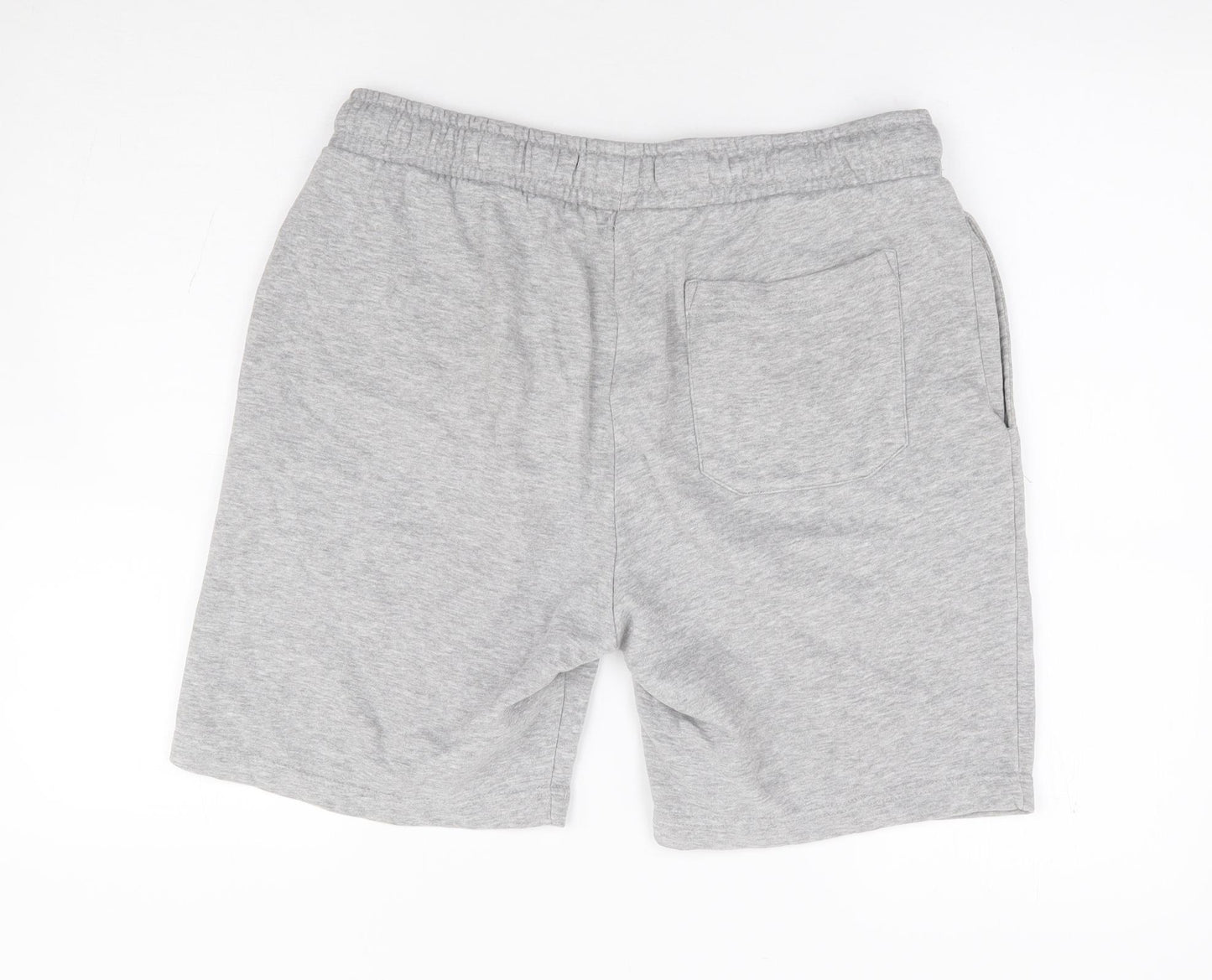 French Connection Mens Grey Cotton Sweat Shorts Size M L8 in Regular Drawstring