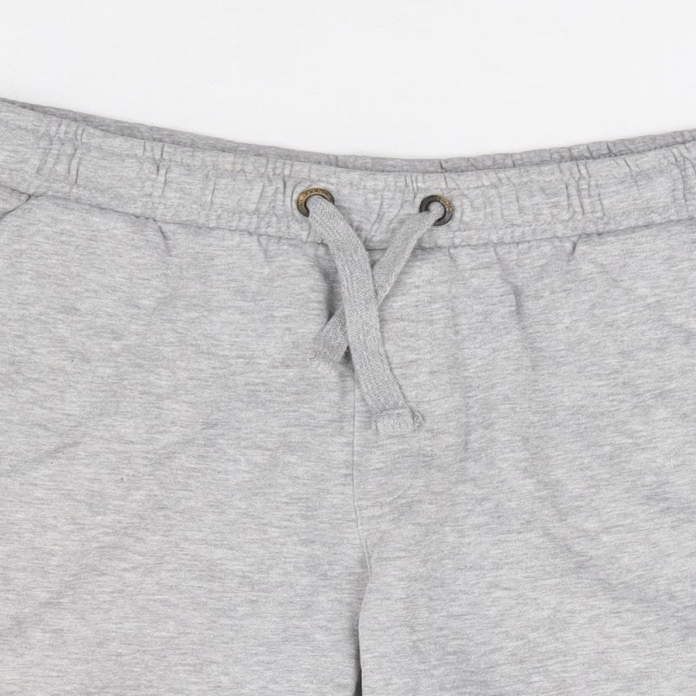French Connection Mens Grey Cotton Sweat Shorts Size M L8 in Regular Drawstring