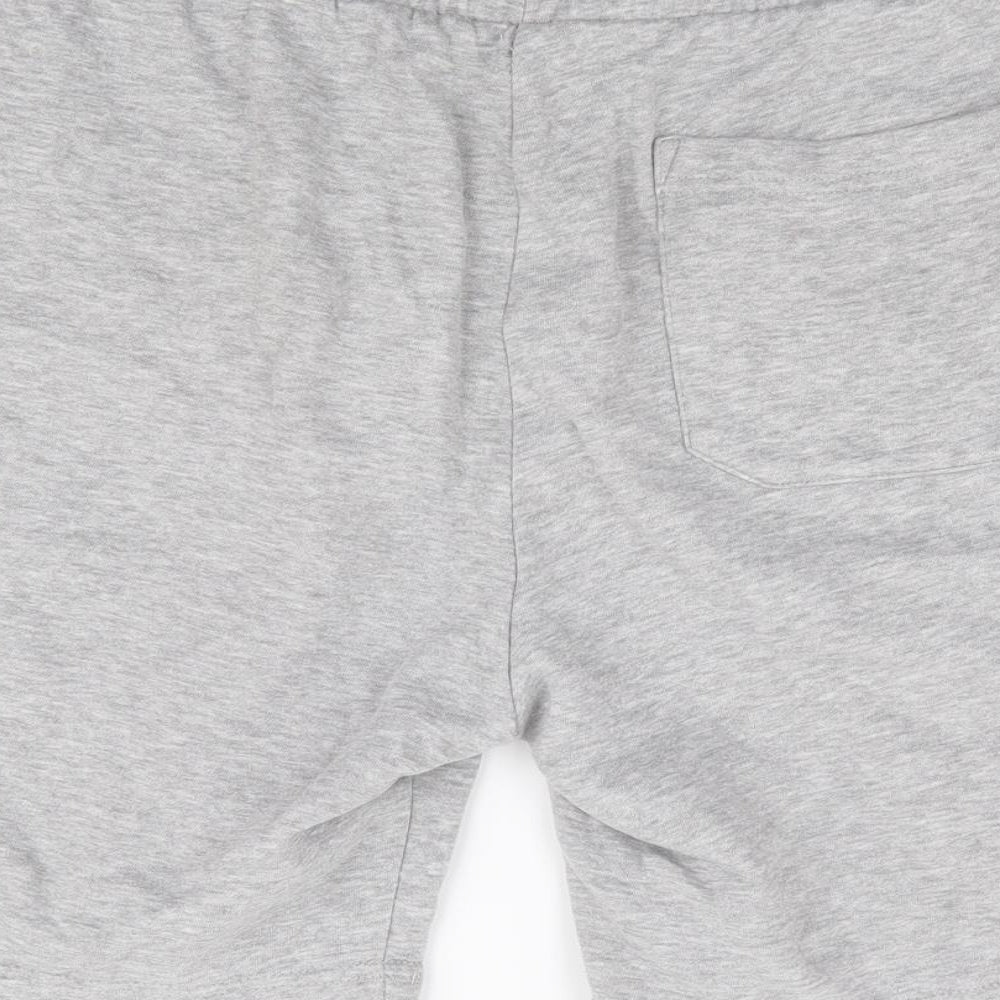 French Connection Mens Grey Cotton Sweat Shorts Size M L8 in Regular Drawstring