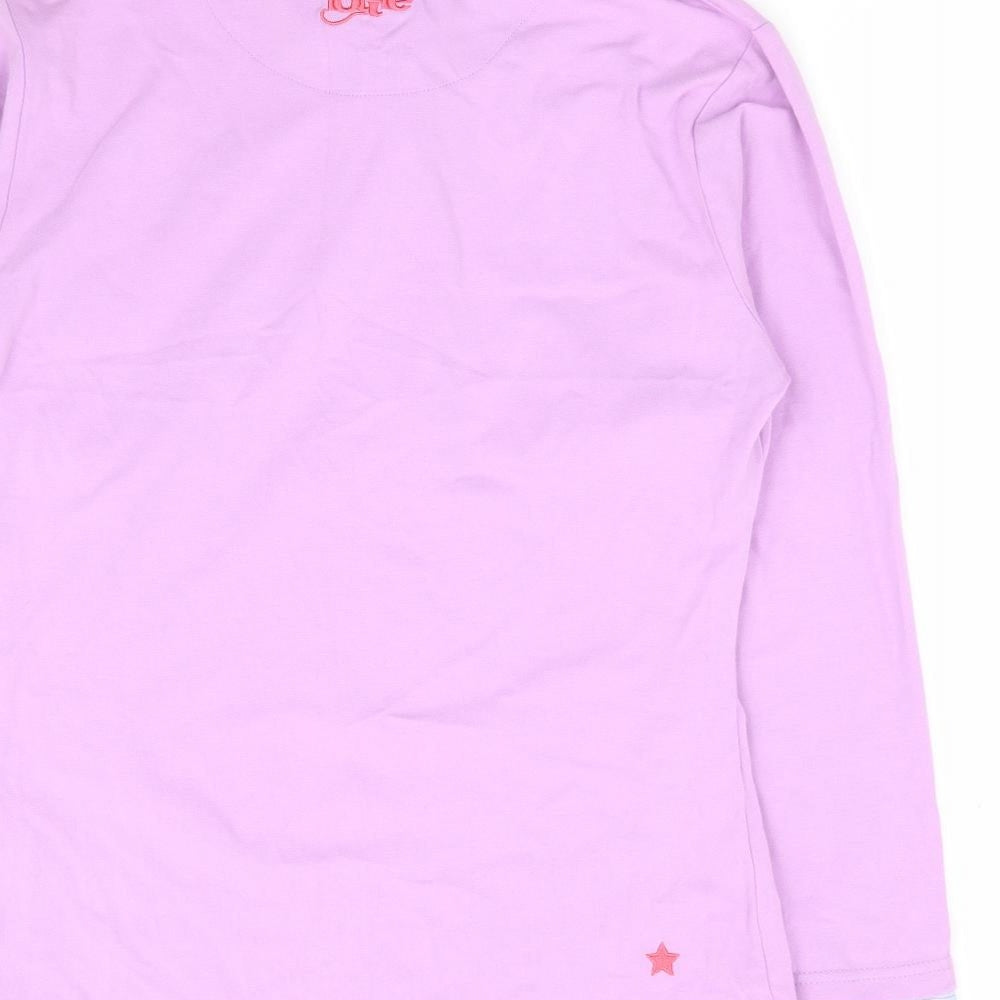 Tottie Womens Purple Cotton Jersey Polo Size L Collared