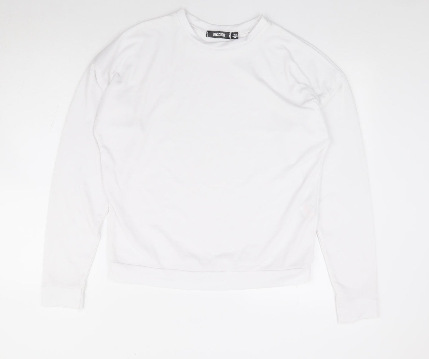 Missguided Womens White Polyester Pullover Sweatshirt Size 6 Pullover