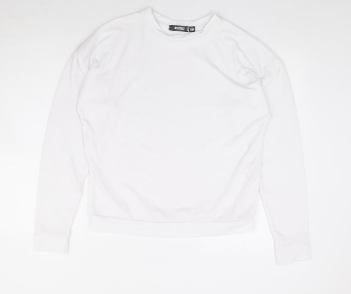 Missguided Womens White Polyester Pullover Sweatshirt Size 6 Pullover