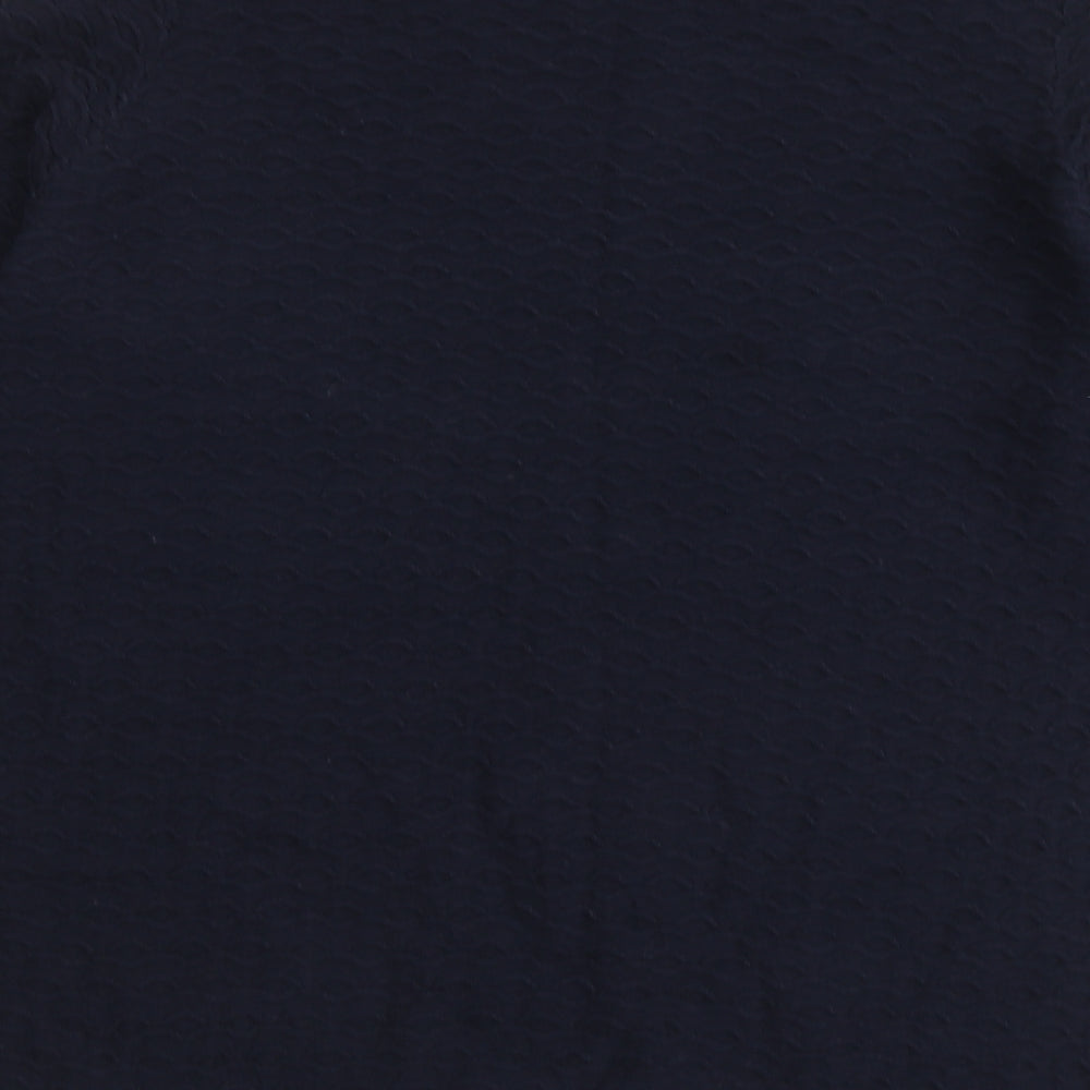 Bonmarché Womens Blue Round Neck Cotton Pullover Jumper Size 16
