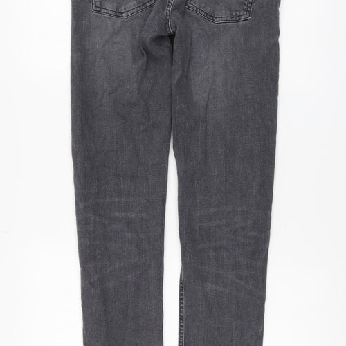 Industrialize Womens Grey Cotton Straight Jeans Size 30 L31 in Regular Zip