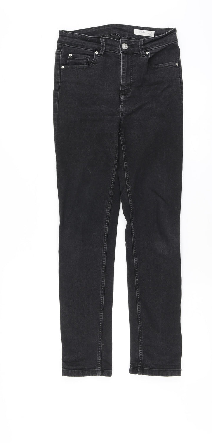 Marks and Spencer Womens Black Cotton Skinny Jeans Size 8 L28 in Regular